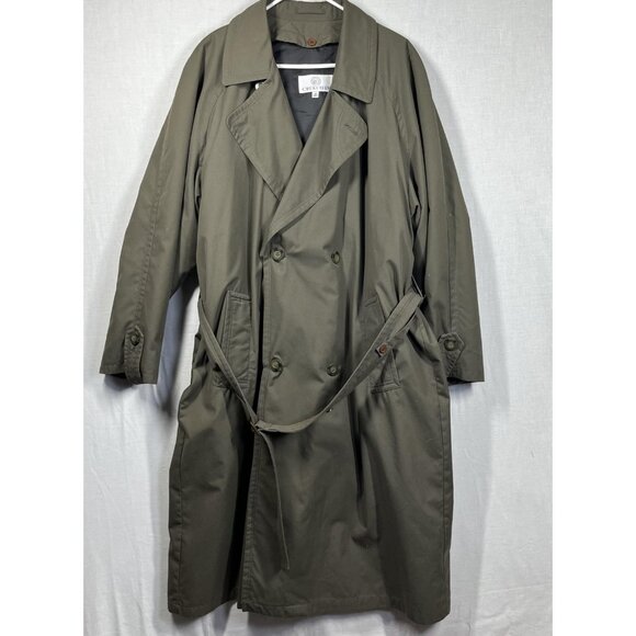 Cricketeer Trench Coat Mens 40 Regular Belted Removable Liner Classic Overcoat - Picture 1 of 9